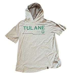 Under Armour Tulane Hooded Short Sleeve Shirt L